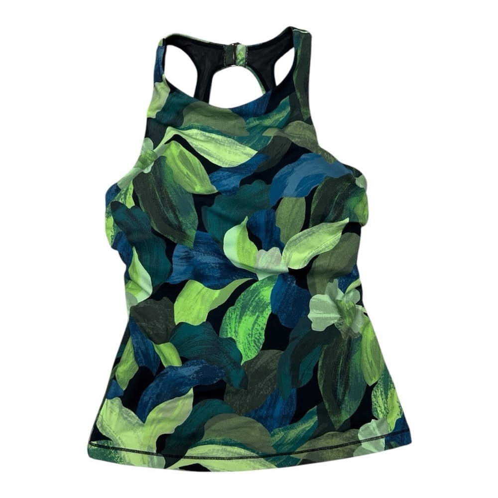 ATHLETA Bondi Bra Cup Tankini 34 DD| Liana Floral Green Top #988627